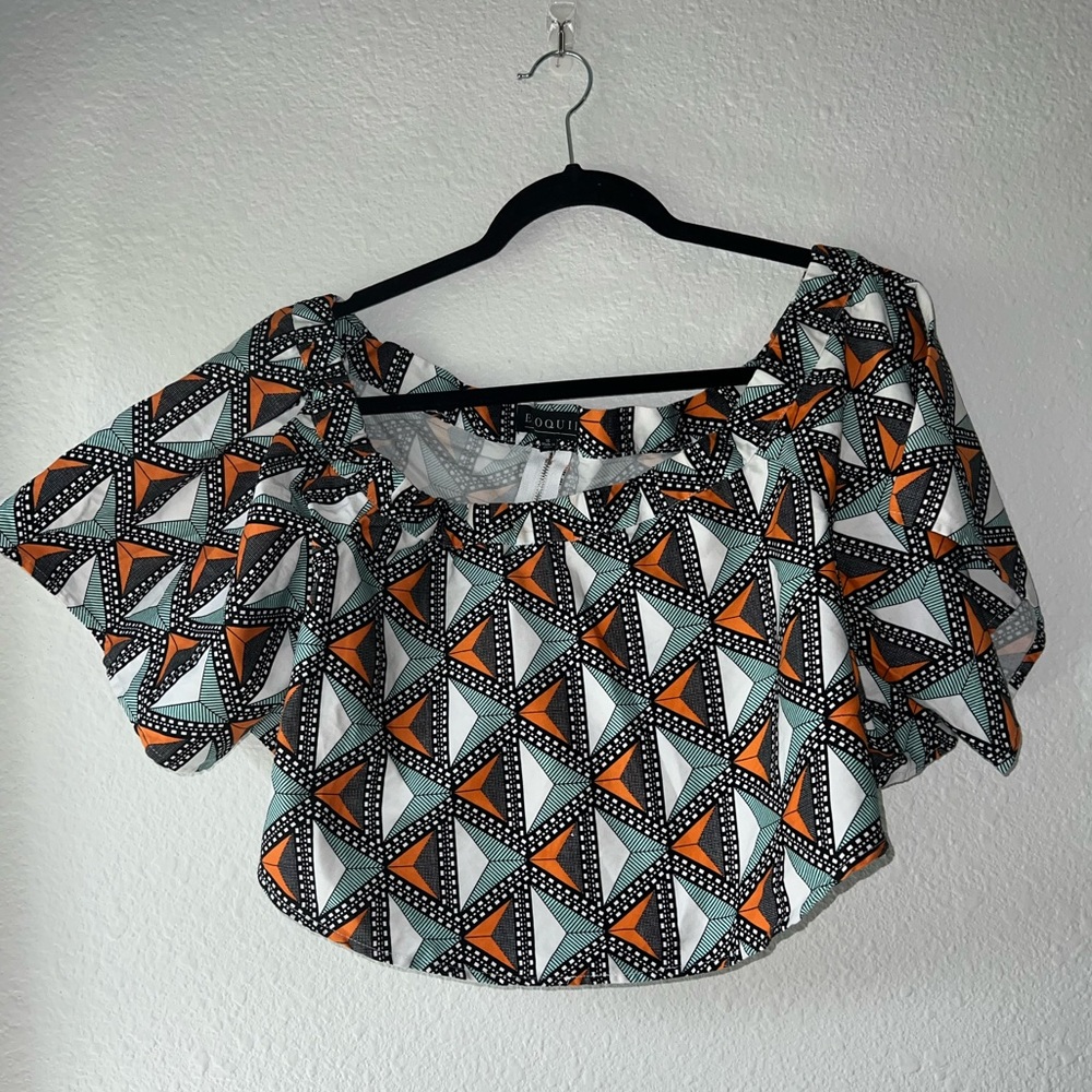 Eloquii Studio Printed Crop Multicolor Size 16 - Picture 3 of 11